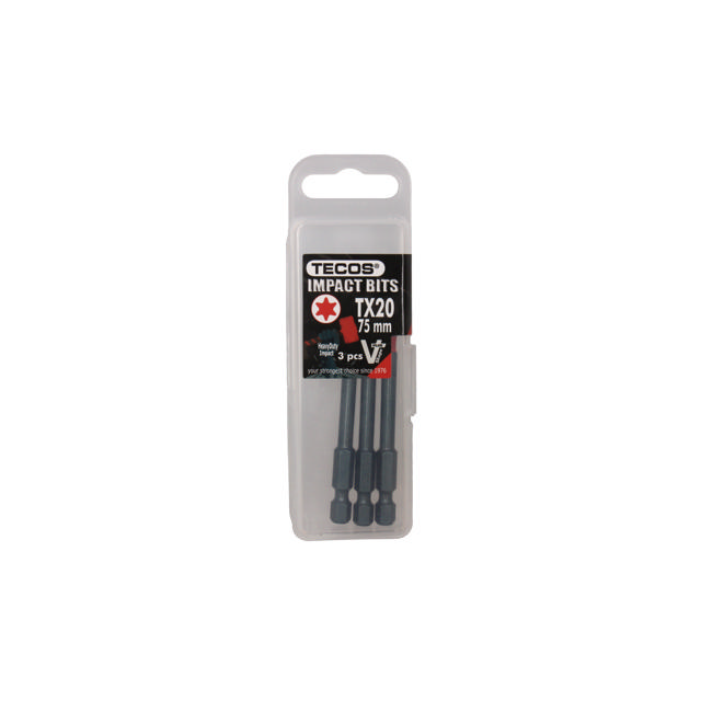 Torx kärki, TX20 × 75 mm, 3 kpl.