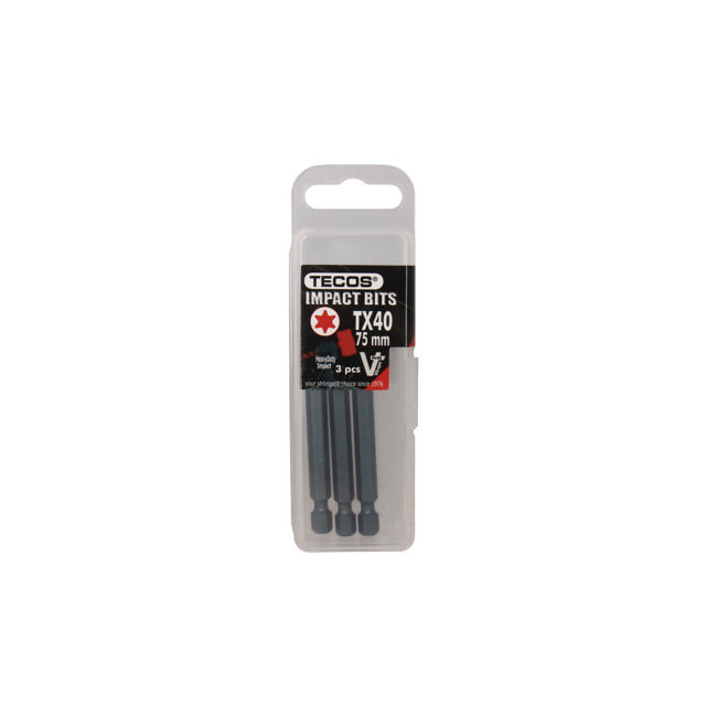Torx kärki, TX40 × 75 mm - 3 kpl.