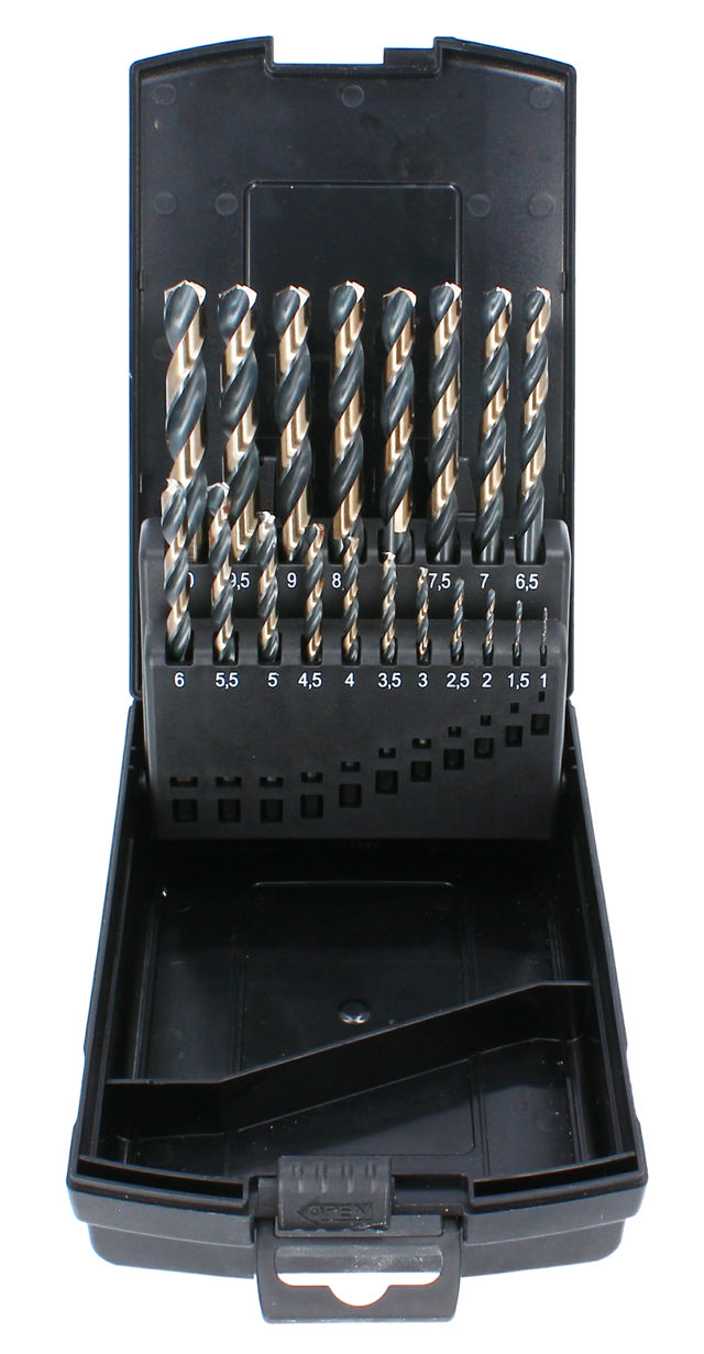 HSS-G Turbo metalliporasarja, 19 osaa: 1 - 10 mm