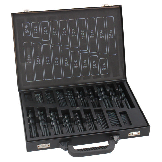 HSS-metalliporasarja 1 - 10mm, 170 osaa