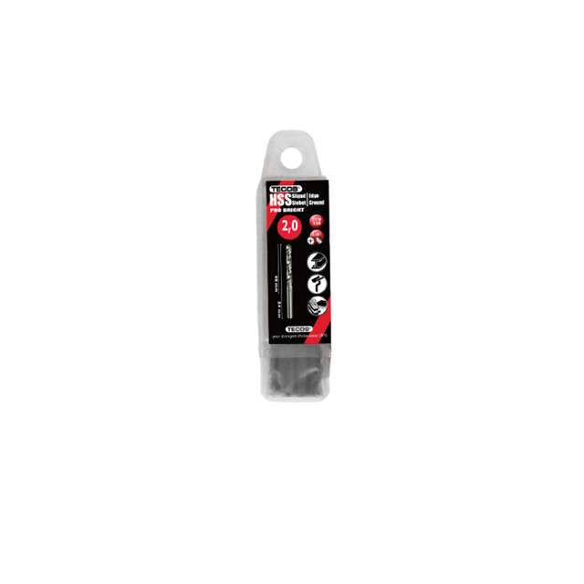 HSS pora Pro Bright, 2,0 x 49 mm, 10 kpl.
