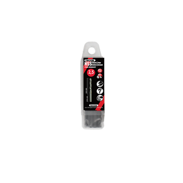 HSS pora Pro Bright, 2,5 x 57 mm, 10 kpl.