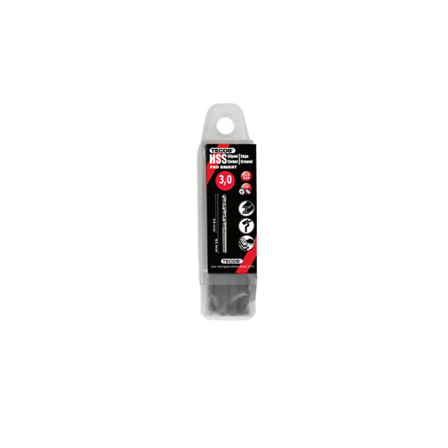 HSS pora Pro Bright, 3,0 x 61 mm, 10 kpl.