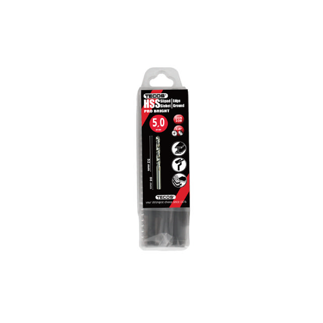 HSS pora Pro Bright, 5,0 x 86 mm, 10 kpl.