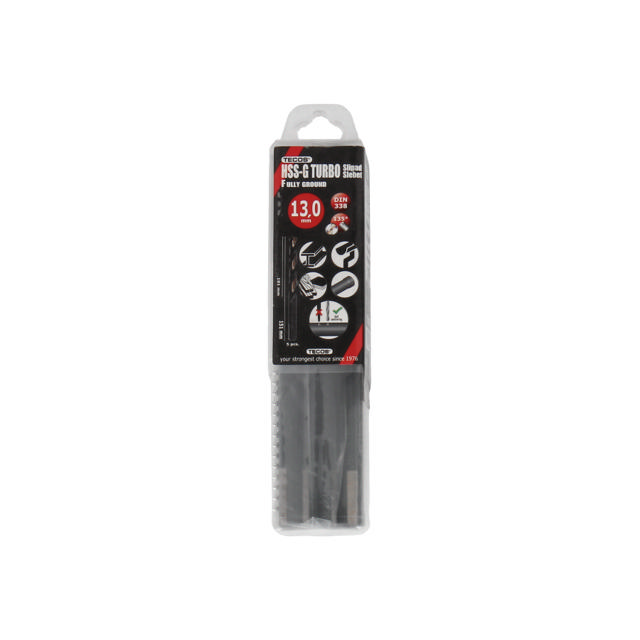 HSS-G Turbo pora 13,0 x 151 mm. DIN388 Box 5 kpl.