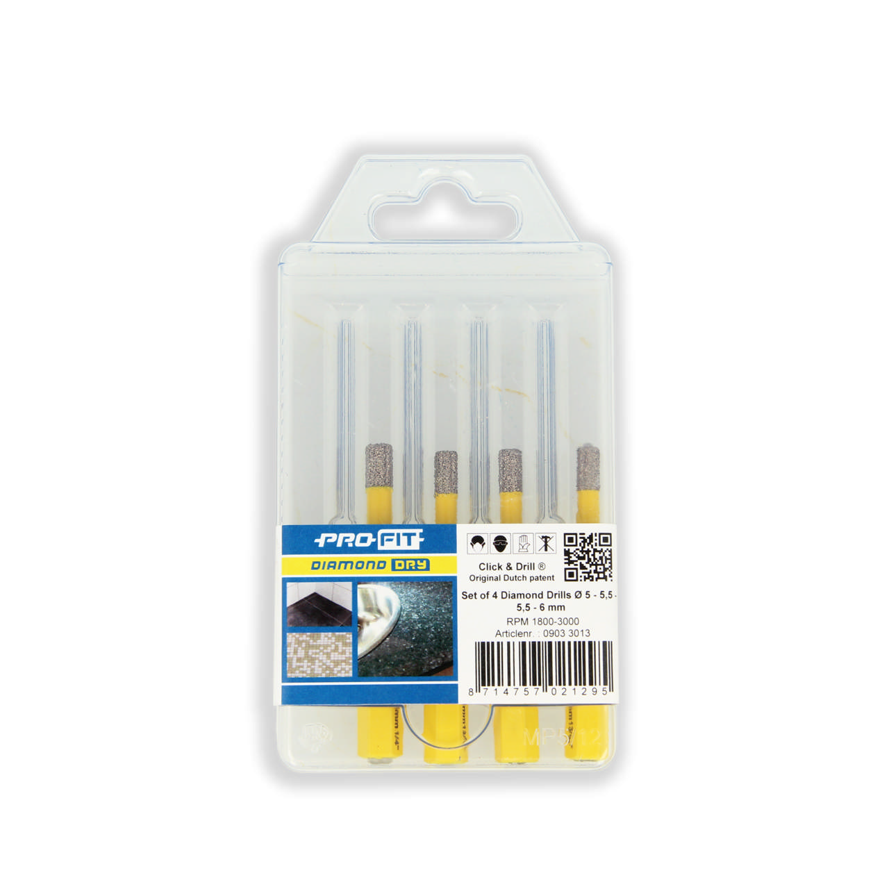 Diamantsett 4dl: 5 - 2x 5,5 - 6 mm
