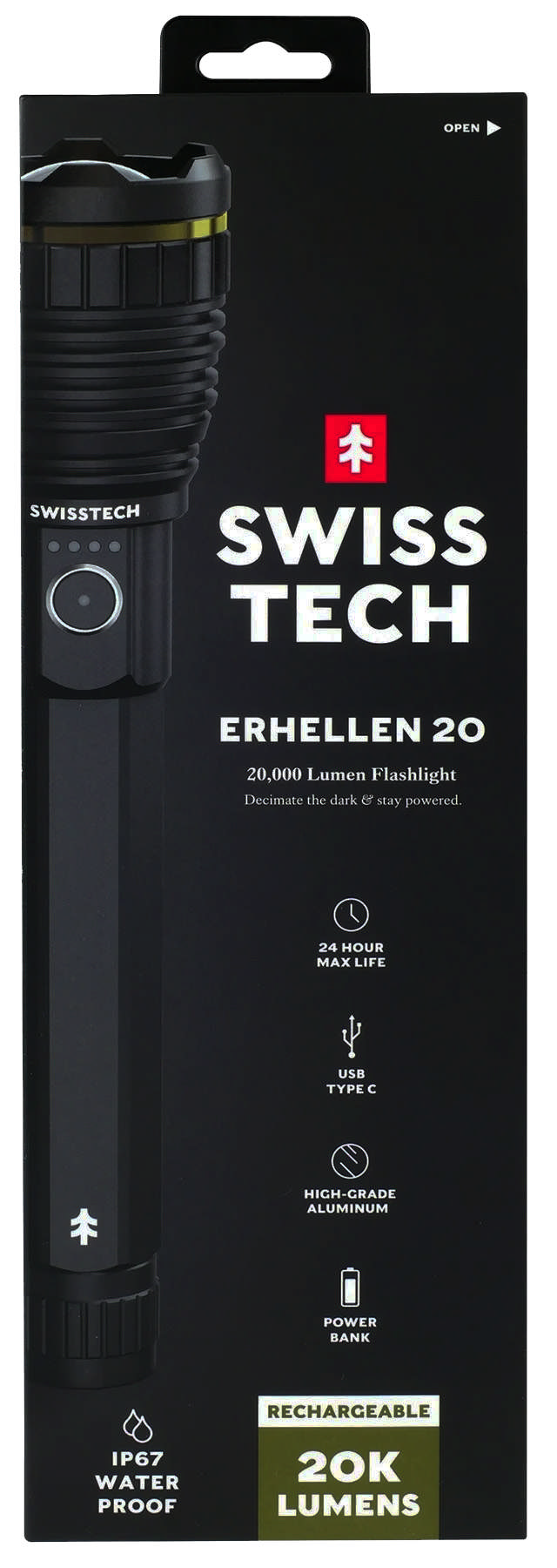 Erhellen 20, 20000 lumenin LED-taskulamppu