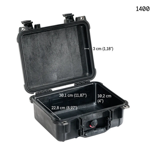 1400 Peli™ Case ilman vaahtoa