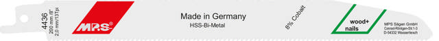 Puukkosahanterä 4436 - 5 kpl, 200 mm Bimetalli 13 tpi
