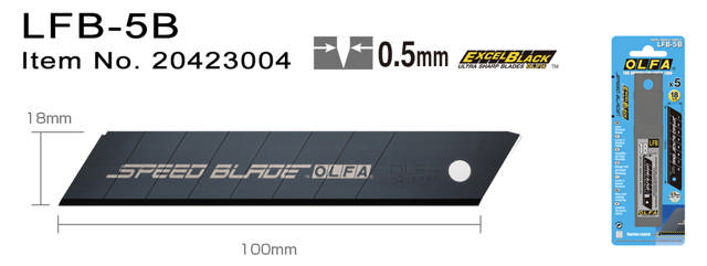 LFB-5B Speed-terä 5 kpl 18 mm.
