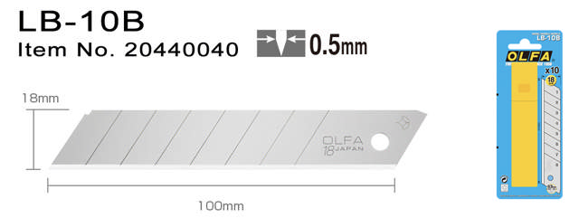 LB-10B Katkoteräveitsiblade 18 mm