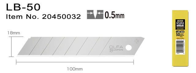 LB-50 Katkoteräveitsiblade 18 mm