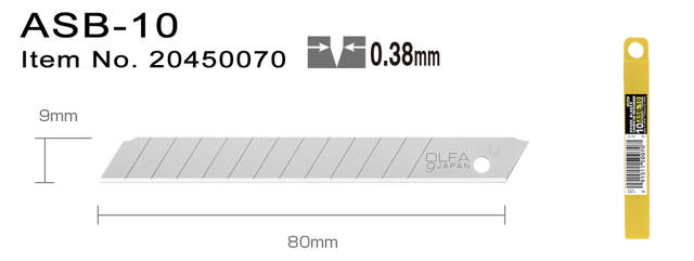 ASB10 Brækaf knivblade 9mm
