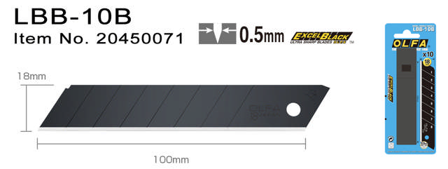 LBB-10B Katkoteräveitsiblade 18 mm