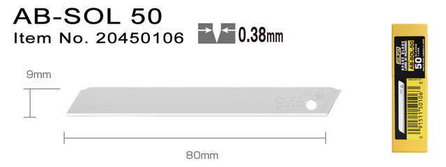 AB-SOL-50 - Veitsenterät 9 mm Kiinteät