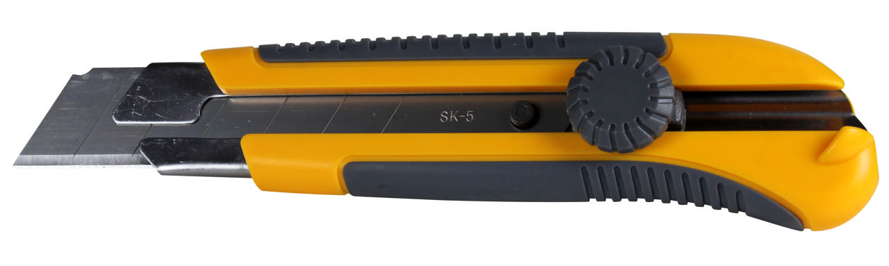 Katkaistava veitsi 25 mm, ruuvilukolla