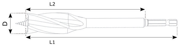 4 Siipi Spiraalipora 16 x 165 mm