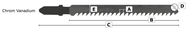 Pistosahanterä 3170 - 25 kpl, 115 mm CrV 8 tpi