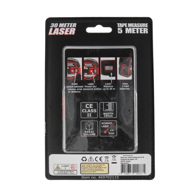 Mittanauha, 5 m / 15 m Lasermittanauha