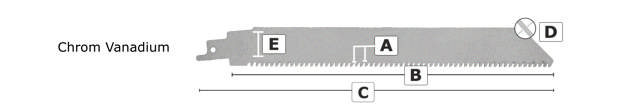 Puukkosahanterä 4400, 100 mm, hampaat 1,4 mm / 18 tpi, Bimetal